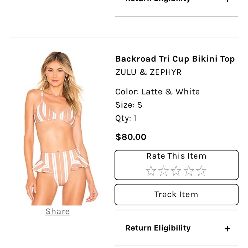 Zulu & zephyr bikini top